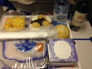 of course having red wine on our aeroplane meal helped too... 